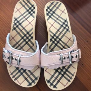 Burberry wooden clog